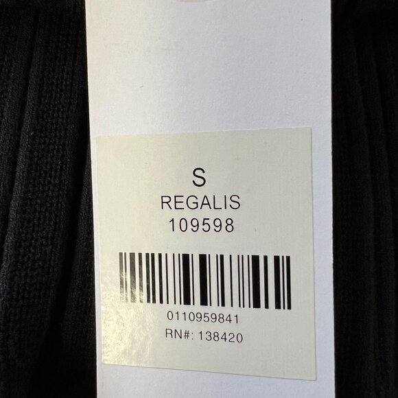 Carlisle Collection Womens Black Ribbed Knit Pants Lettuce Hem Cropped size S - Picture 11 of 12